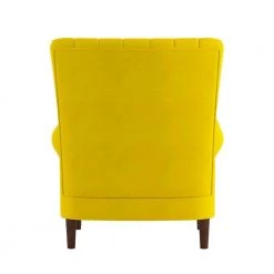 Carlson Yellow Velvet Club Channel Tufted Back Accent Chair by EVERGLADE HOME -EVERGLADE HOME Shop yellow everglade home accent chairs lx 1047yw 1 4f 1000