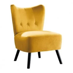 Shapel Yellow Velvet Upholstery Tufted Back Accent Chair by EVERGLADE HOME -EVERGLADE HOME Shop yellow everglade home accent chairs lx 1166yw 1 c3 1000